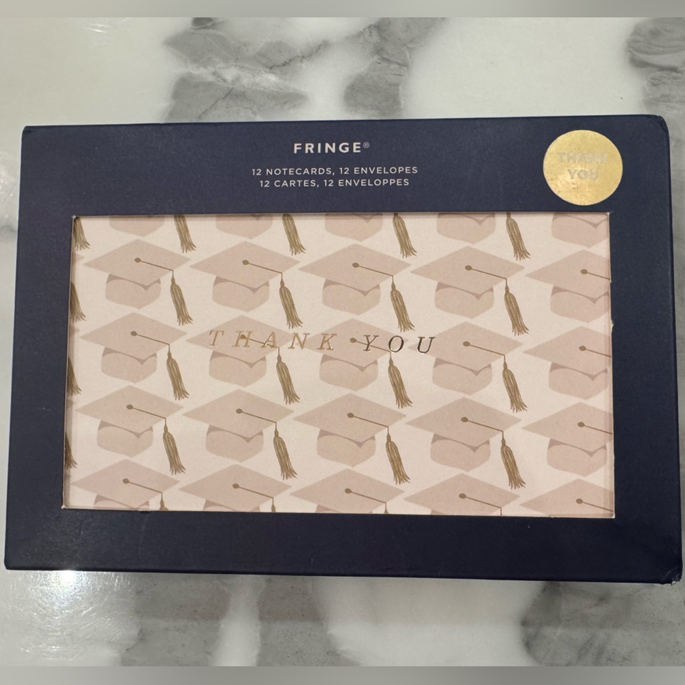 NWT Fringe Studio Graduation Thank You Boxed Notes – 2 Styles (12 Total)